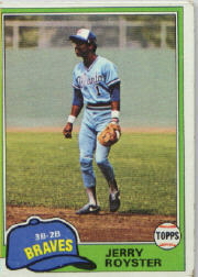 1981 Topps Baseball Cards      268     Jerry Royster